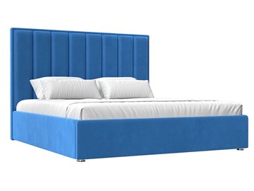 Кровать с механизмом 2-спальная Афродита 160, Голубой (Велюр) в Вологде