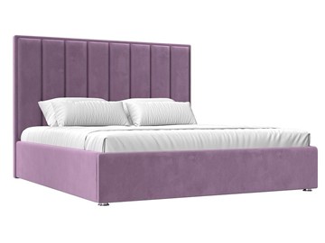 Двуспальная кровать с механизмом Афродита 160, Сиреневый (Микровельвет) в Вологде