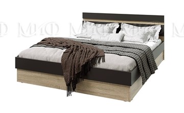 Кровать с механизмом 2-спальная Ким, Графит софт, сонома 160 в Вологде