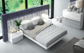 Полутороспальная кровать 606 VANESSA со светодиодной подсветкой (160х200) в Вологде