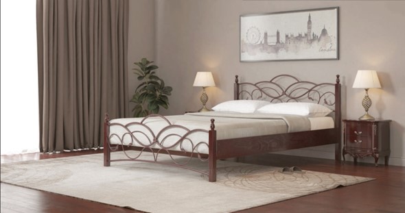 Спальная кровать Марго 140*195 с основанием в Вологде - изображение