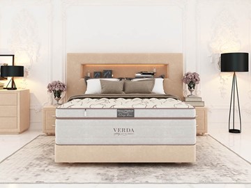 Кровать 2-спальная Smart Compact/Podium M 160х200, Флок (Велсофт Бежевый) в Вологде