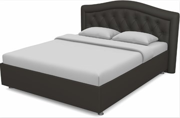 Двуспальная кровать Луиза 1600 с основанием (Nitro Brown) в Вологде