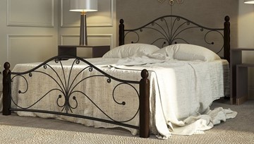 Кровать в спальню Фортуна 1, 1600, черный/шоколад в Вологде