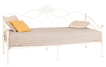 Спальная кровать Federica (mod. AT-881) дерево гевея/металл, 90*200 см (Day bed), Белый (butter white) в Вологде