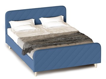 Односпальная кровать Мелоди 900 (с основанием) Альба синий в Вологде