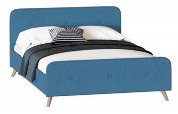 Кровать 1-спальная Сиерра 1200 (с подъемным механизмом и коробом) Аура голубой в Вологде