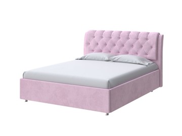 Кровать полутороспальная Chester 140х200, Велюр (Teddy Розовый фламинго) в Вологде