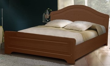 Спальная кровать Ивушка-5 2000х1200 с высоким изножьем, цвет Итальянский орех в Вологде