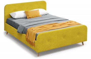 Кровать 1,5-спальная Сиерра 1400 (с подъемным механизмом и коробом) Торонто горчица в Вологде