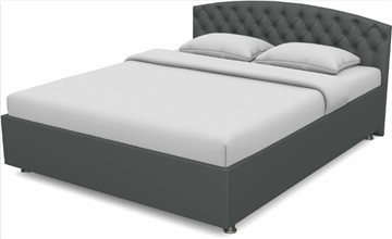 Спальная кровать Пальмира 1400 с основанием (Nitro Grey) в Вологде