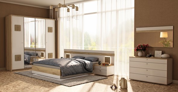 Гарнитур спальный Фиджи 3, белый в Вологде - изображение