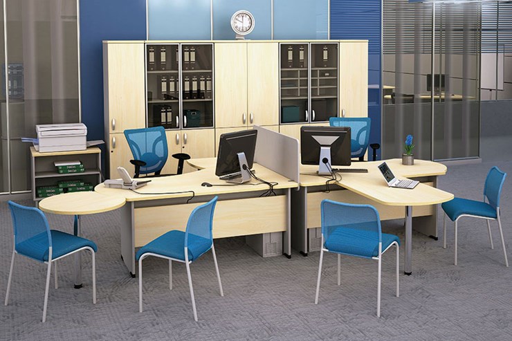 Набор мебели в офис Boston для 2 сотрудников по работе с клиентами в Вологде - изображение