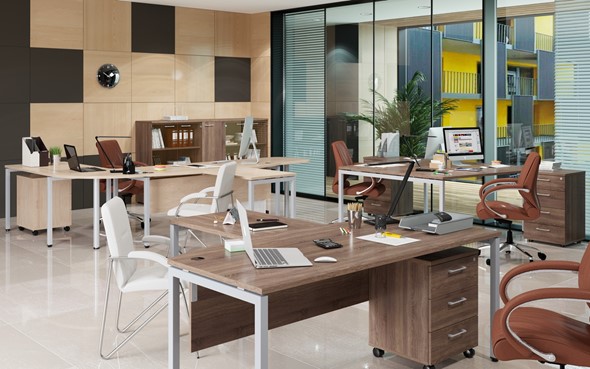 Мебель для персонала Xten S 1 - один стол с приставным брифингом в Вологде - изображение