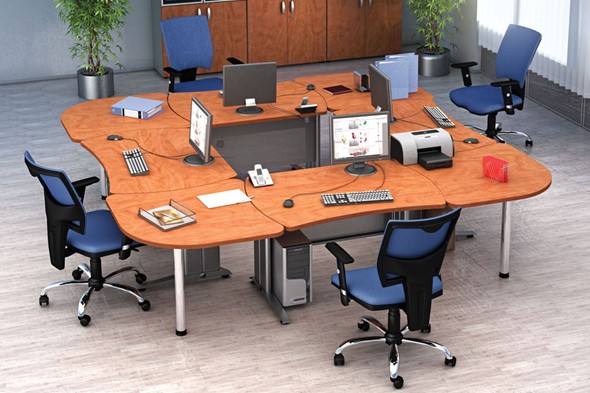Офисный набор мебели Boston для 4 сотрудников в Вологде - изображение