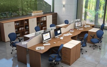 Офисный набор мебели IMAGO - рабочее место, шкафы для документов в Вологде