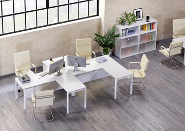 Комплект офисной мебели Metal System Style (Белый/Белый) в Вологде