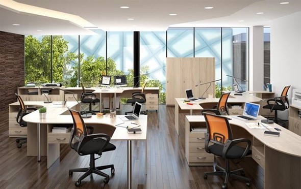 Мебель для персонала SIMPLE с эргономичными столами, тумбами, шкафами в Вологде - изображение