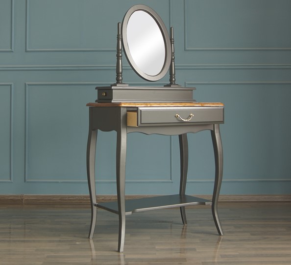 Туалетный столик Leontina с зеркалом (ST9321BLK) Черный в Вологде - изображение 3