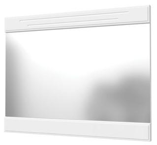 Настенное зеркало Олимп с декоративными планками (белый) в Вологде