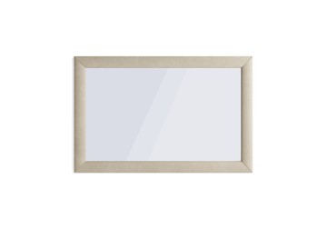 Настенное зеркало 90х60, Замша кремовая в Вологде
