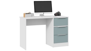 Письменный стол Марли Тип 1 (Белый/Серо-голубой) в Вологде