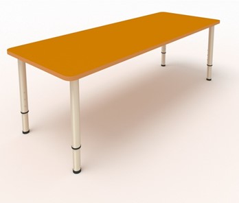 Стол для детей 2-местный  (по одну сторону столешн.) СДО-2 (0-3) оранжевый (МДФ) в Вологде