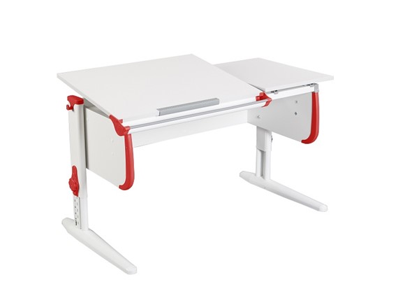 Растущий стол 1/75-40 (СУТ.25) белый/белый/Красный в Вологде - изображение