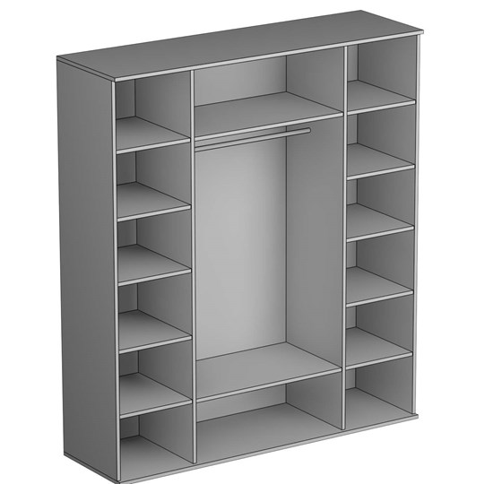 Шкаф четырехдверный Twist, 2 зеркала, (Tw-ШО-04 2г/2зр) в Вологде - изображение 1