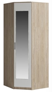 Распашной шкаф угловой Genesis Светлана, с зеркалом, белый/дуб сонома в Вологде