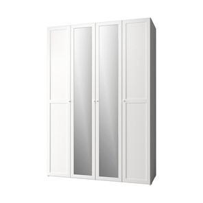 Шкаф распашной Харрис 60, белый + 2 фасад зеркало, +2 фасад стандарт в Вологде