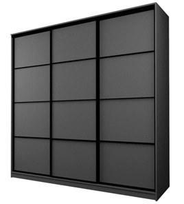 Шкаф 3-х створчатый MAX МШ-25-6-24/2-111, Профиль Черный/Цвет Графит в Вологде