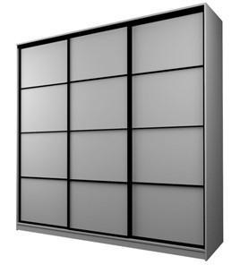 Шкаф 3-х дверный MAX МШ-25-6-24/2-111, Профиль Черный/Цвет Серый в Вологде