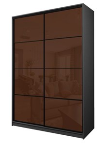 Шкаф 2-х дверный MAX МШ-27-6-16-22, Профиль Черный/Цвет Графит/Oraclal шоколад в Вологде