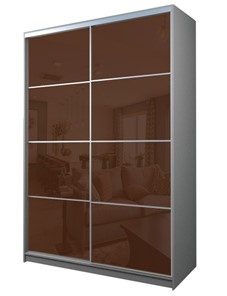 Шкаф 2-х дверный MAX МШ-27-6-16-22, Профиль Серебро/Цвет Серый/Oraclal шоколад в Вологде