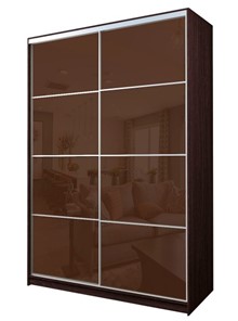 Шкаф 2-х дверный MAX МШ-27-6-16-22, Профиль Серебро/Цвет Венге/Oraclal шоколад в Вологде