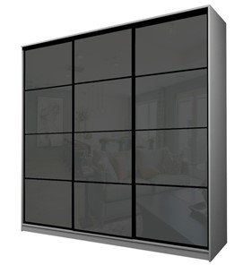 Шкаф MAX МШ-27-6-24-222, Профиль Черный/Цвет Серый/с темно-серой пленкой Oracal в Вологде