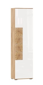 Шкаф одностворчатый Фиджи с декоративными накладками 659.300, Дуб Золотой/Белый в Вологде