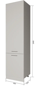Кухонный шкаф-пенал П9 1, Серый/Белый в Вологде