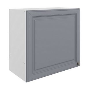 Шкаф навесной Мишель под вытяжку L600 H566 (1 дв. гл.) эмаль (белый/серый) в Вологде