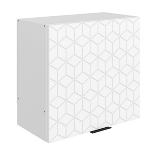 Кухонный шкаф Стоун L600 Н566 (1 дв. гл.) с фрезировкой (белый/джелато софттач) в Вологде