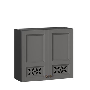 Шкаф на кухню Амели-3 800 ЛД 299.360.000.035, Черный/Оникс серый в Вологде