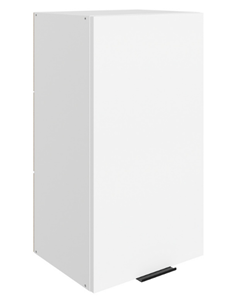 Настенный шкаф Стоун L400 Н720 (1 дв. гл.) (белый/джелато софттач) в Вологде