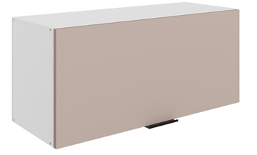 Кухонный шкаф Стоун L800 Н360 (1 дв. гл.) (белый/грей софттач) в Вологде