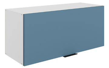 Навесной кухонный шкаф Стоун L800 Н360 (1 дв. гл.) (белый/изумруд софттач) в Вологде