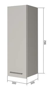Навесной кухонный шкаф В9 30, Роза/Белый в Вологде
