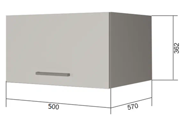 Кухонный навесной шкаф ВГ50Г, МДФ Софт бирюза/Антрацит в Вологде