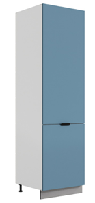 Шкаф-пенал Стоун 2 L600 (2 дв.гл.) (белый/изумруд софттач) в Вологде