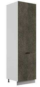 Шкаф-пенал Стоун 2 L600 (2 дв.гл.) (белый/камень темно-серый) в Вологде