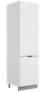 Шкаф-пенал Стоун L600 под холодильник (2 дв.гл.) (белый/белая скала) в Вологде